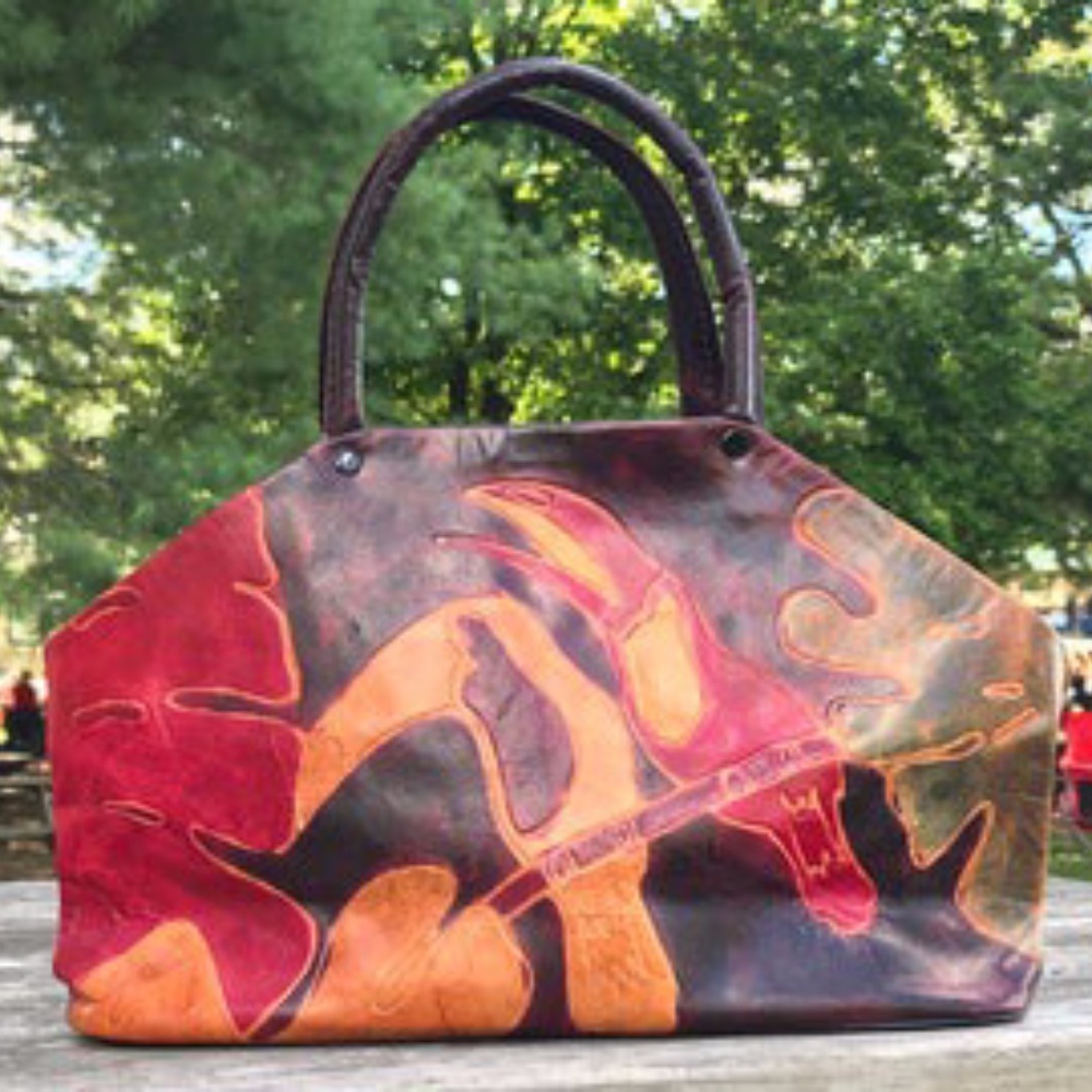 Vintage Leather Handbag "Made in India"